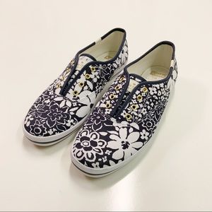 Kate Spade X Keds Blue and White Flora Sneakers 8
